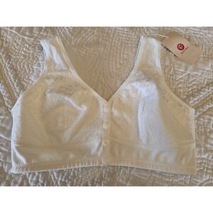 Posy Bra Size Large Snap Front Ivory NWT New Bargain Priced